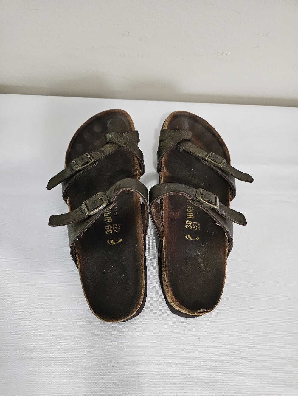 Birkenstock Men's Olive Brown Double Strap Sandals